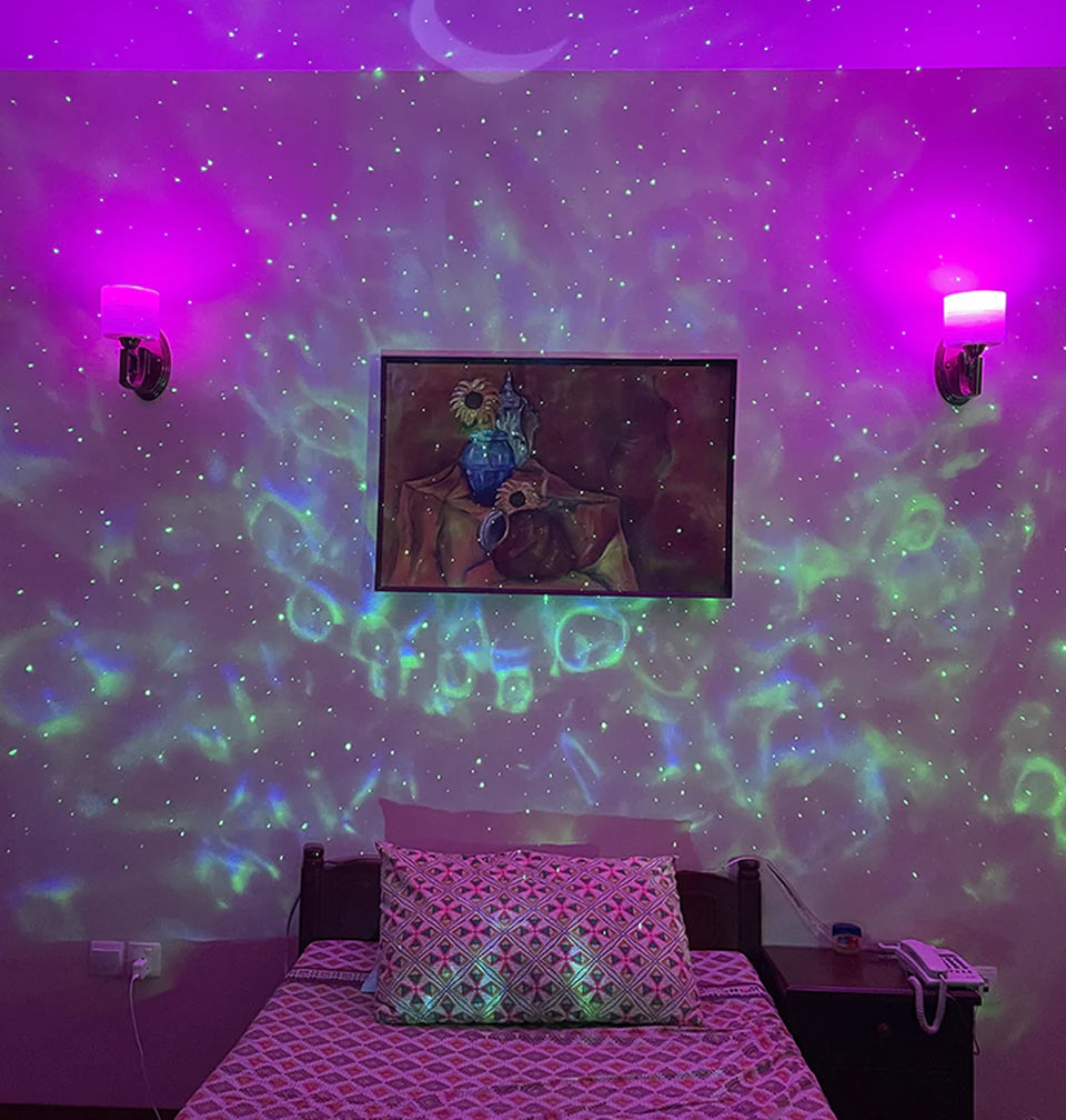Galaxy Projector with Mini Bluetooth Speaker, Night Light Projector for Kids, Black
