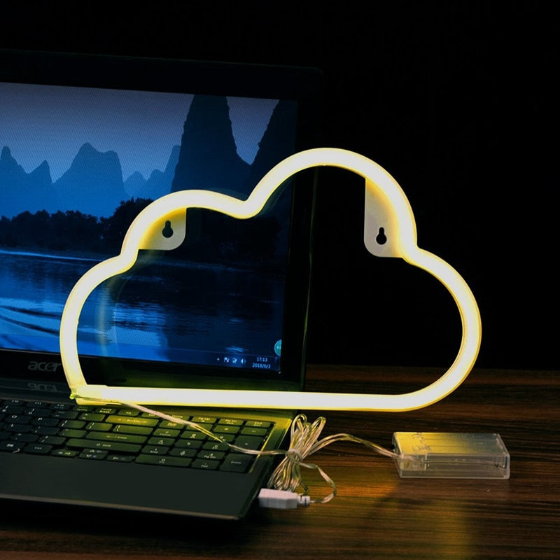 Vibrant LED Neon Signs for Wall Décor, USB Powered