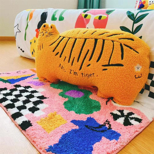 Rectangular Shaped Graffiti Pattern Rug, Multi-Color Floor Mat- 50x80cm