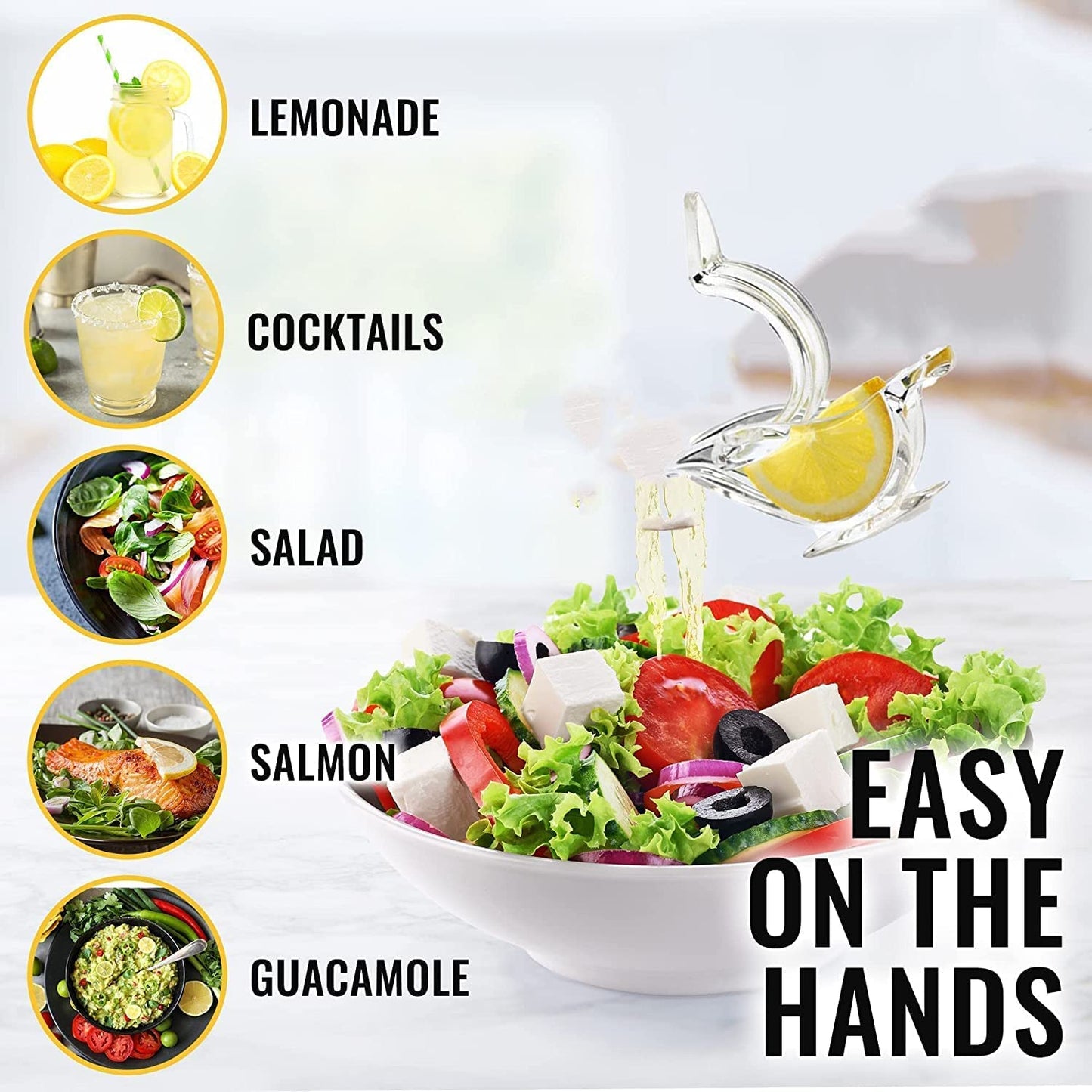 Transparent Lemon Slice Squeezer, Manual Lime Juicer