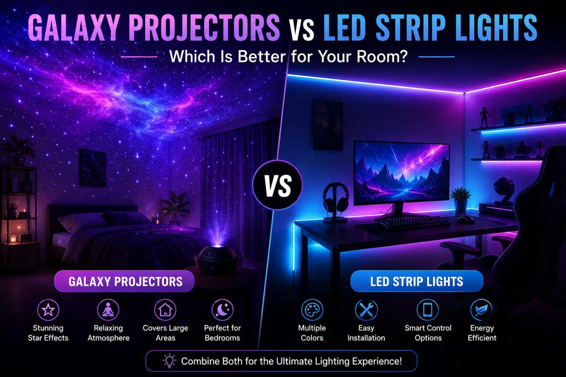 Galaxy Projectors vs LED Strip Lights: Which Is Better?