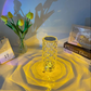 Rose Crystal Glass Table Lamp, 3D Light