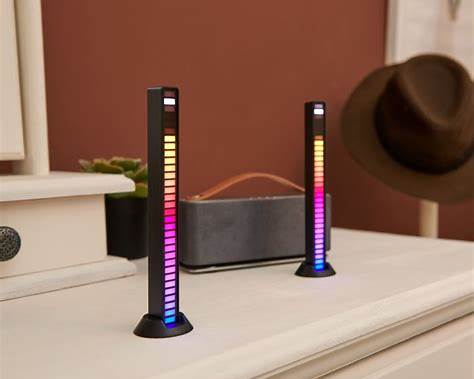 RGB Voice Activated LED Light Bar, Sensitive Light Strip for Car or Bedroom Décor