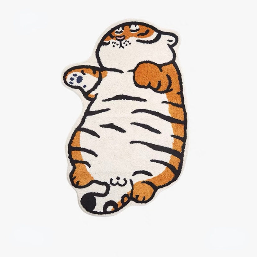 Tiger Shaped Bathmat, Cute Anti-Skid Floor Mat for Hall or Bedrooms