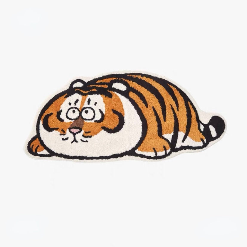 Tiger Shaped Bathmat, Cute Anti-Skid Floor Mat for Hall or Bedrooms