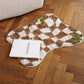 Irregular Plaid Carpet, Home Décor Checkered Rug, Anti-Skid