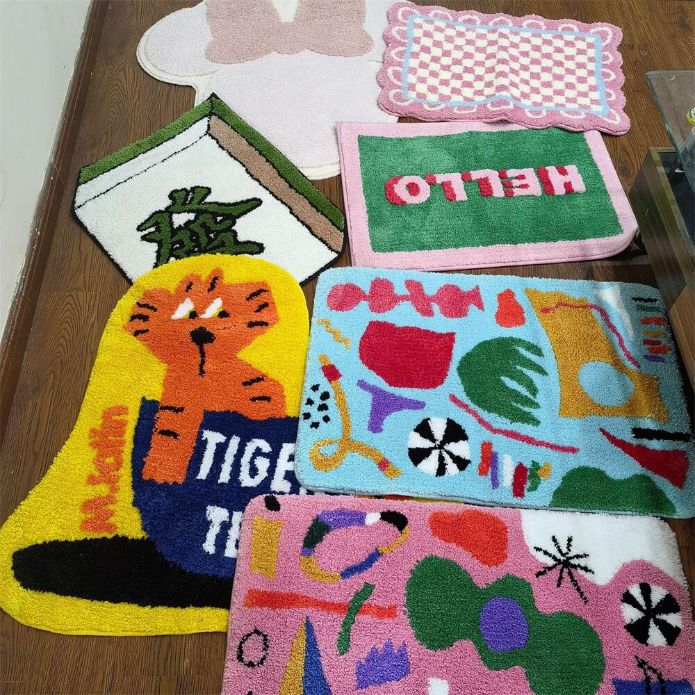 Graffiti Pattern Rug, Multi Color Floor Mat 50x80cm