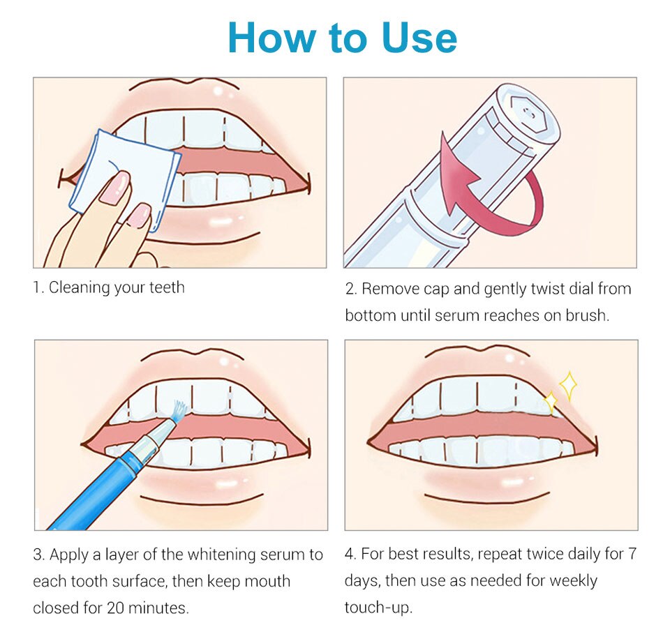 Teeth Whitening Pen for Instant White Teeth, Stain Remover- 5ml