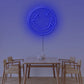 Tongue Out Smiling Face Transparent LED Neon Sign, 35 cm
