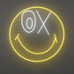 Tongue Out Smiling Face Transparent LED Neon Sign, 35 cm