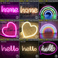 Vibrant LED Neon Signs for Wall Décor, USB Powered