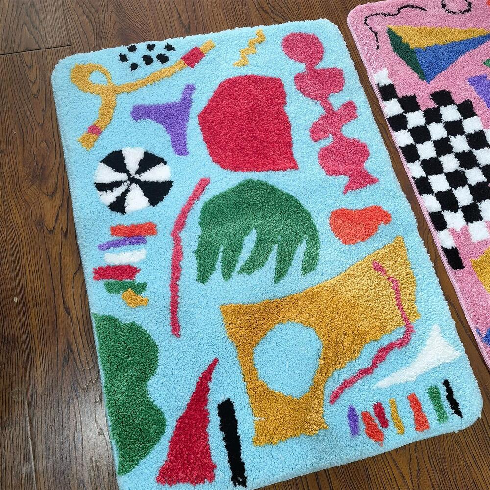 Graffiti Pattern Rug, Multi Color Floor Mat 50x80cm