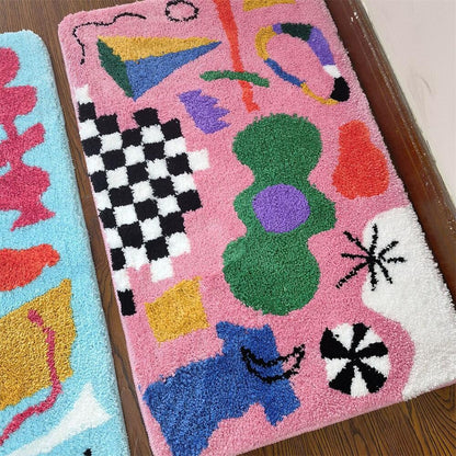 Graffiti Pattern Rug, Multi Color Floor Mat 50x80cm